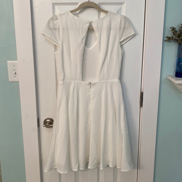 White Bridal Dress with Back Detail - Picture 3 of 9